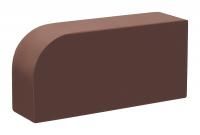 Кирпич темный шоколад гладкий/ радиусный одинарный полнотелый