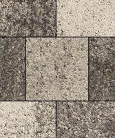 Тротуарная плитка Квадрат, Гранит, Антрацит, высота 60 мм (500*500)