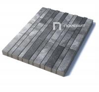 Тротуарная плитка Ригель, Гладкий, Антрацит, высота 80 мм (66*196; 66*266; 66*326; 106*354; 106*446)