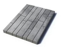 Тротуарная плитка Табула, Гладкий, Антрацит, высота 80 мм (100*300; 100*400; 100*500; 150*550; 150*650)