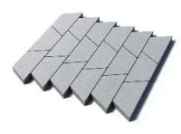 Тротуарная плитка Трапеция, Гранит, Белый, высота 80 мм (400*200*200*200)