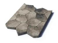 Тротуарная плитка Туртур, Гладкий, Старый Замок, высота 80 мм (206*205*205*206*106*106; 205*206*106)