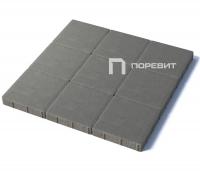 Тротуарная плитка Квадрат, Гладкий, Серый, высота 60 мм (300*300)