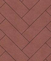 Тротуарная плитка Паркет, Гладкий, Красный, высота 80 мм (600*200)