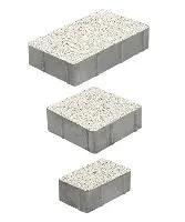 Тротуарная плитка Старый город, Гранит, Белый, высота 80 мм (160*160; 260*160; 160*100)