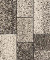 Тротуарная плитка ТРИО, Гладкий, Антрацит, высота 60 мм (600*300; 300*300; 450*300)