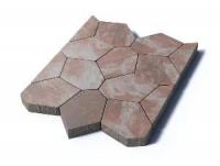 Тротуарная плитка Туртур, Гладкий, Клен, высота 80 мм (206*205*205*206*106*106; 205*206*106)