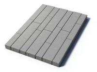 Тротуарная плитка Табула, Гладкий, Белый, высота 80 мм (100*300; 100*400; 100*500; 150*550; 150*650)