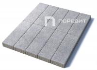 Тротуарная плитка Паркет, Гранит, Белый, высота 80 мм (600*200)