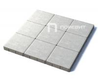 Тротуарная плитка Квадрат, Гладкий, Белый, высота 60 мм (300*300)