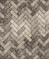 Тротуарная плитка Паркет, Гранит, Антрацит, высота 60 мм (180*60)