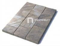 Тротуарная плитка Литос, Искусственный камень, Базальт, высота 60 мм (500*300; 450*300; 300*200; 300*300; 400*300; 300*250)