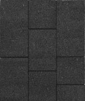 Тротуарная плитка ТРИО, Гранит, Черный, высота 60 мм (600*300; 300*300; 450*300)