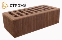 Кирпич коричневый бархат пустотелый полуторный