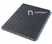 Тротуарная плитка Прямоугольник, Гладкий, Черный, высота 80 мм (100*200)