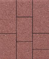 Тротуарная плитка ТРИО, Гладкий, Красный, высота 60 мм (600*300; 300*300; 450*300)