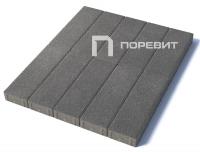 Тротуарная плитка Паркет, Гранит, Серый, высота 80 мм (600*200)