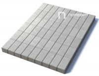 Тротуарная плитка Прямоугольник, Гладкий, Белый, высота 80 мм (100*200)