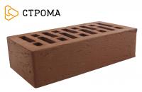 Кирпич коричневый рустик пустотелый одинарный