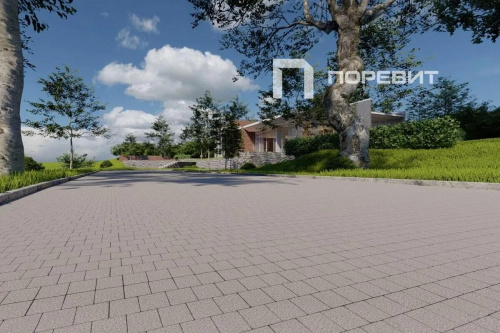 Тротуарная плитка Квадрат, Гранит, Серый, высота 60 мм (100*100)