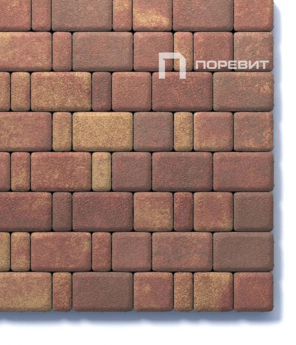 Тротуарная плитка Классико, Гранит, Осень, высота 60 мм (115*172; 115*115; 57*115)