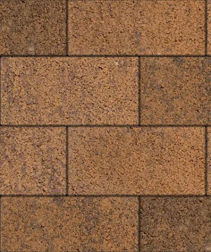 Тротуарная плитка Прямоугольник, Гранит, Арабская ночь, высота 80 мм (600*300)