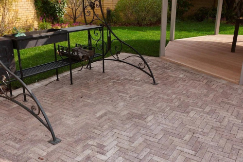 Тротуарная плитка Паркет, Гранит, Хаски, высота 60 мм (180*60)