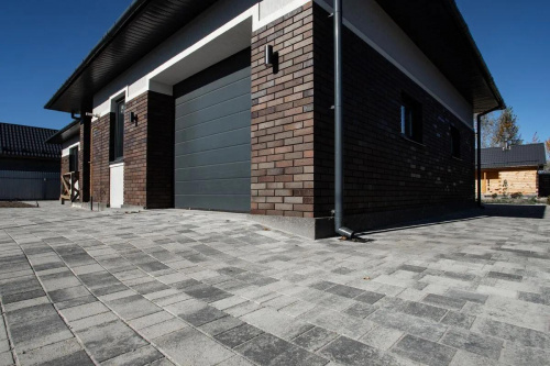 Тротуарная плитка Старый город, Гранит, Антрацит, высота 60 мм (160*160; 260*160; 160*100)