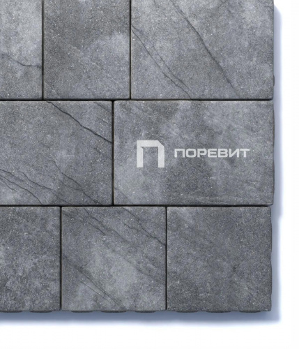 Тротуарная плитка Литос, Искусственный камень, Шунгит, высота 60 мм (500*300; 450*300; 300*200; 300*300; 400*300; 300*250)