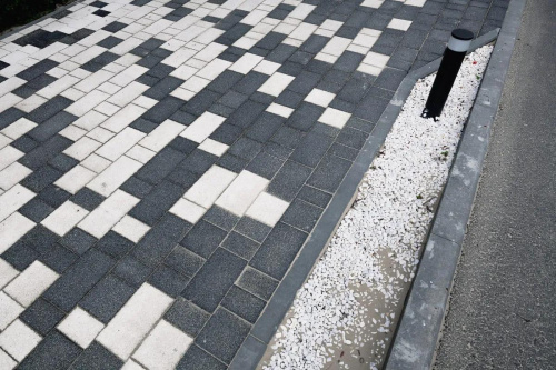 Тротуарная плитка Старый город, Мрамор, Черный, высота 60 мм (160*160; 260*160; 160*100)