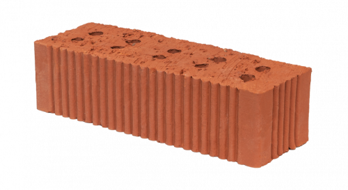 Кирпич красный с накатом одинарный евро полнотелый м-125;м-150 (с технологическими пустотами по госту), 13% чск по цене /шт