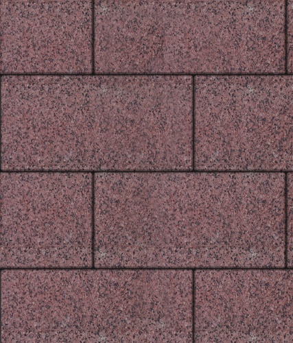 Тротуарная плитка ЛА-ЛИНИЯ, Гранит, Красный с черным, 600*300, высота 80