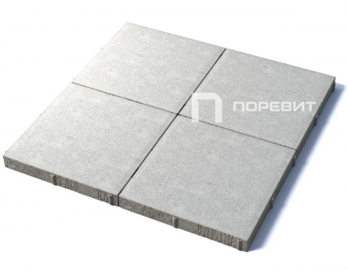 Тротуарная плитка Квадрат, Гладкий, Белый, высота 60 мм (500*500)