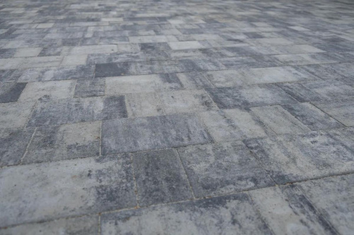 Тротуарная плитка Старый город, Гладкий, Антрацит, высота 60 мм (160*160; 260*160; 160*100)