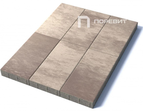 Тротуарная плитка Прямоугольник, Гладкий, Хаски, высота 80 мм (600*300)