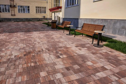 Тротуарная плитка Старый город, Гранит, Клен, высота 60 мм (160*160; 260*160; 160*100)