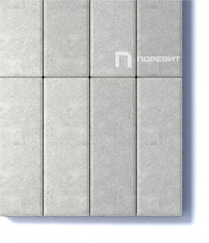 Тротуарная плитка Паркет, Гладкий, Белый, высота 80 мм (600*200)