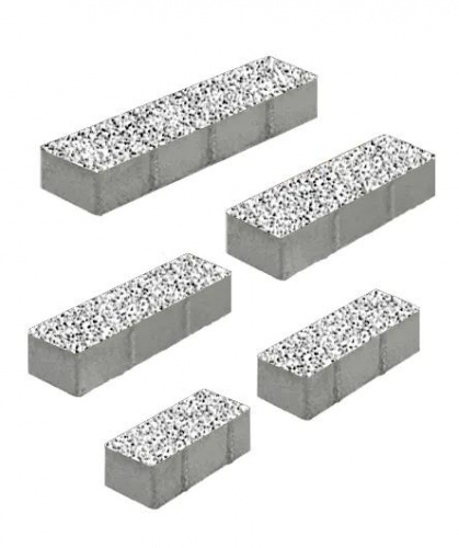 Тротуарная плитка Регата, Мрамор, Белый с черным, высота 60 мм (280*120; 360*120; 480*120; 480*160; 640*160)