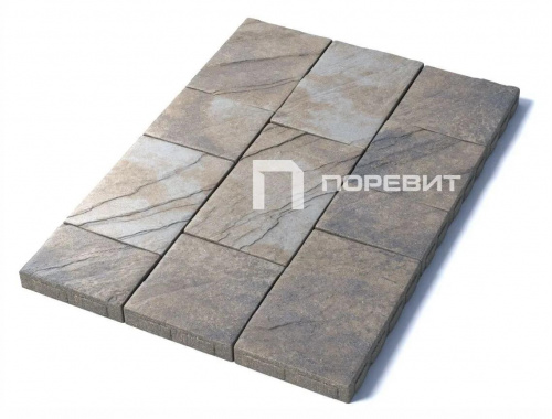 Тротуарная плитка Литос, Искусственный камень, Базальт, высота 60 мм (500*300; 450*300; 300*200; 300*300; 400*300; 300*250)