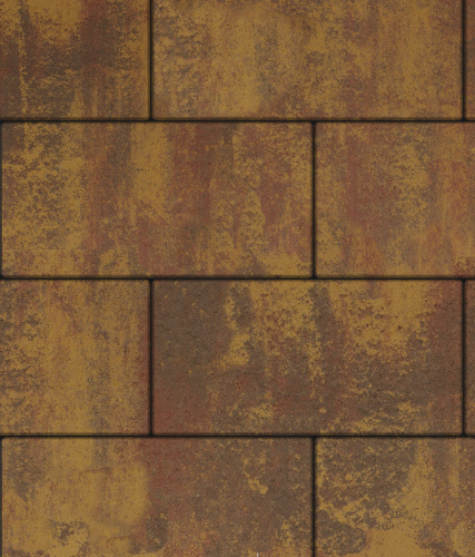 Тротуарная плитка ЛА-ЛИНИЯ, Листопад, Осень, 600х300, высота 80