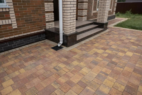 Тротуарная плитка Старый город, Гранит, Осень, высота 60 мм (160*160; 260*160; 160*100)