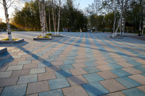 Тротуарная плитка Квадрат, Гранит, Серый, высота 60 мм (300*300)