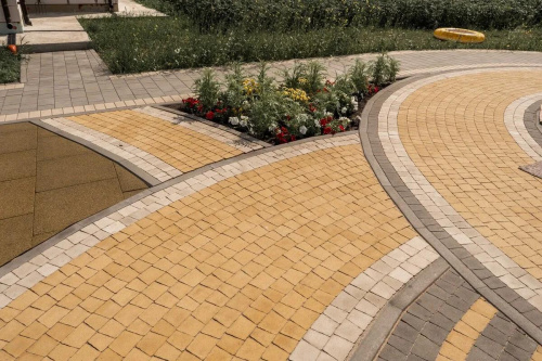 Тротуарная плитка Абрис, Гладкий, Серый, высота 60 мм (73*91; 83*91; 93*91; 103*91; 113*91)