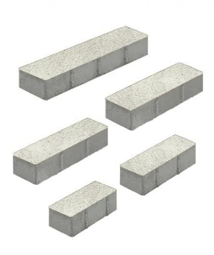 Тротуарная плитка Регата, Гладкий, Белый, высота 60 мм (280*120; 360*120; 480*120; 480*160; 640*160)