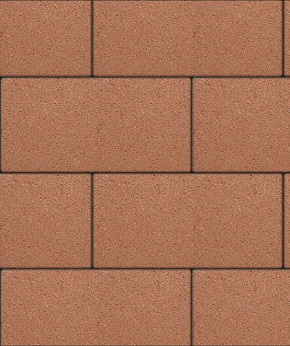 Тротуарная плитка ЛА-ЛИНИЯ, Стандарт, Оранжевый, 600*300, высота 80