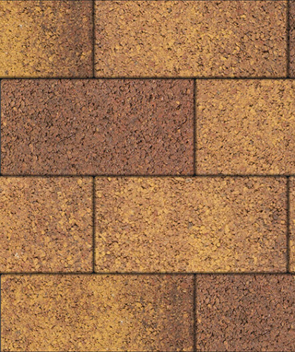 Тротуарная плитка ЛА-ЛИНИЯ, Листопад, Осень, 600х300, высота 60