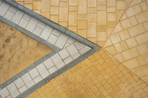 Тротуарная плитка Старый город, Гладкий, Белый, высота 60 мм (160*160; 260*160; 160*100)