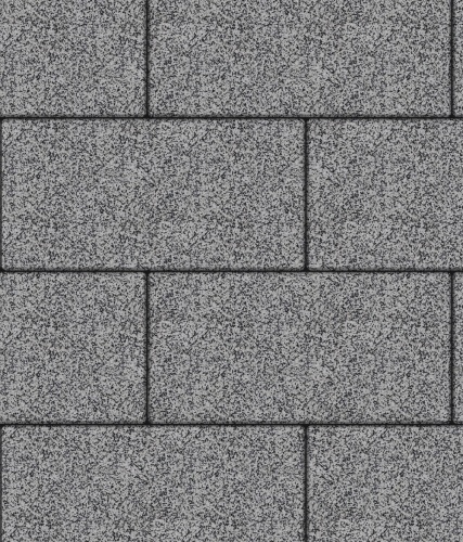 Тротуарная плитка ЛА-ЛИНИЯ, Гранит, Серый с черным, 600*300, высота 80