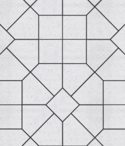 Тротуарная плитка ЛА-ЛИНИЯ, Стоунмикс, Белый, 200*280*100, высота 60