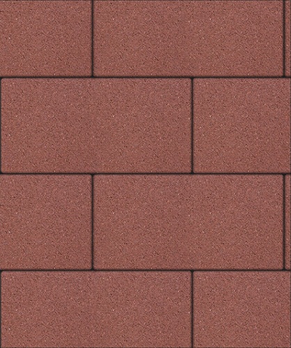 Тротуарная плитка ЛА-ЛИНИЯ, Стандарт, Красный, 600*300, высота 60